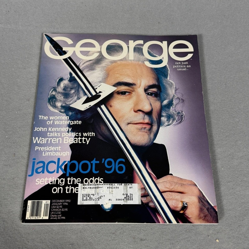 Vintage 1995 George Magazine Robert De Niro George Washington Warren Beatty JFK